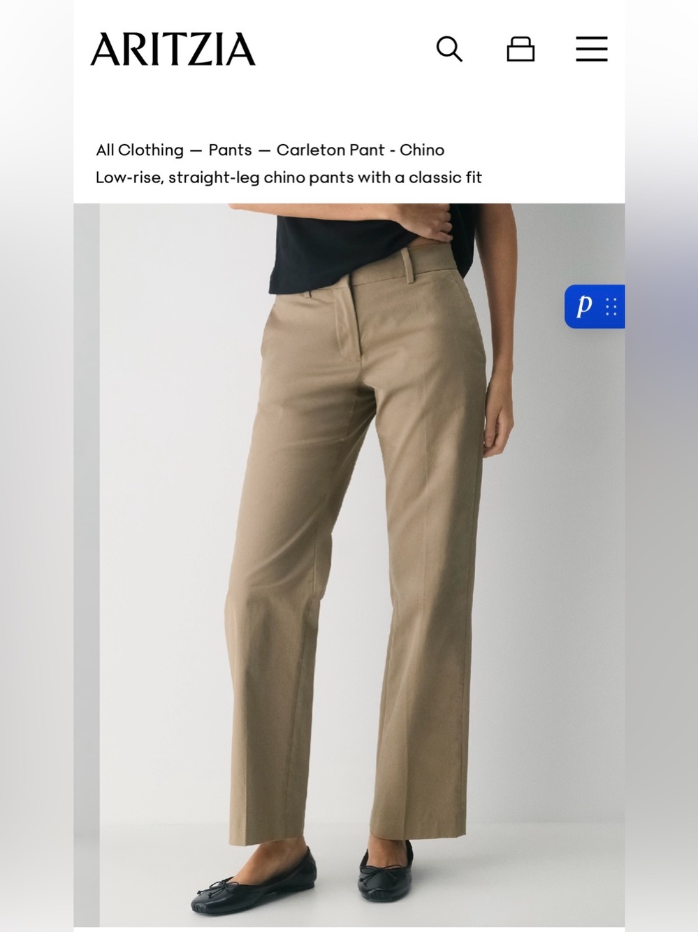 Aritzia Carlton Chino Pant